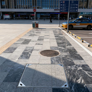 맞춤형 프레임 내장형 스테인리스 맨홀 커버 및 야외 장식용 맨홀 커버, 도로 및 맨홀 커버 - Product Image 2