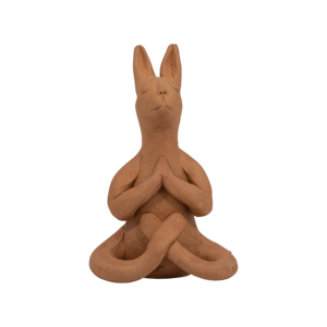 Statuetta di Animale Seduto in Terracotta, Scultura in Ceramica per Arredamento Casa e Ufficio, Decorazione Boho - Product Image 1