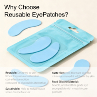 Penutup Mata Silikon Reusable Terlaris Label Pribadi Kustom Grosir Masker Bawah Mata