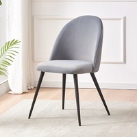 Chaise de salle à manger et de maquillage de style nordique moderne minimaliste en tissu technique, dossier de luxe léger pour chambre à coucher et réunions