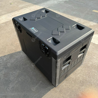 Kkmark Boîte de rangement de transport en plastique détachable PE, boîte à outils légère, éclairage LED utilitaire, câbles, étuis de vol en HDPE