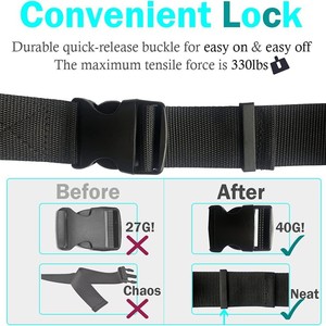 Ceinture de mobilité pour patients avec poignées, taille L, en nylon, pour personnes âgées et handicapées - Product Image 4