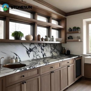 Lavabo da <span class=keywords><strong>Bagno</strong></span> Moderno StoneSun su Piedistallo in Marmo, <span class=keywords><strong>Lavandino</strong></span> Freestanding Monoblocco con Scarico Nascosto - Product Image 3