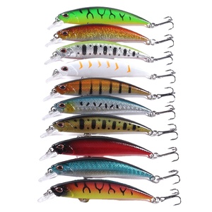Leurre de pêche artisanal 8cm 9g, corps rigide, couleurs vives, type Minnow coulant, en promotion - Product Image 5