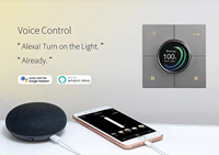 Interrupteur rotatif X3 Tuya Zigbee à intensité variable, 2 gangs, contrôleur d'éclairage intelligent, OEM ODM, domotique pour hôtel, villa, fournisseur en gros