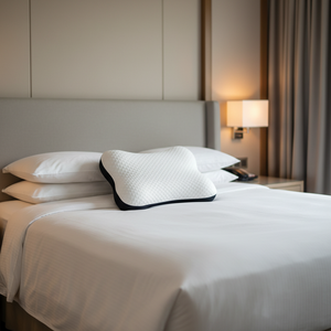 Oreiller <span class=keywords><strong>de</strong></span> sommeil moderne avec noyau en mousse à mémoire <span class=keywords><strong>de</strong></span> forme, housse amovible, <span class=keywords><strong>contour</strong></span> tricoté, forme ergonomique pour le <span class=keywords><strong>lit</strong></span> - Product Image 6