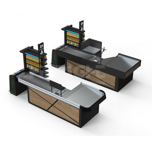 Banco Cassa Personalizzato per Supermercato in Acciaio di Alta Qualità con Strisce LED - Product Image 4