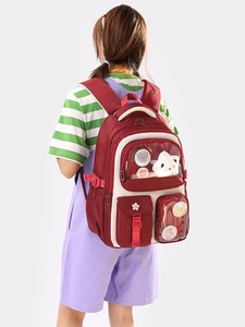 Nouveau <span class=keywords><strong>Sac</strong></span> <span class=keywords><strong>à</strong></span> <span class=keywords><strong>Dos</strong></span> Scolaire Transparent Style Japonais pour Filles, Idéal pour les Élèves du <span class=keywords><strong>Primaire</strong></span> et du Collège, avec Bretelles en Polyester <span class=keywords><strong>à</strong></span> Coussin d'Air - Product Image 4