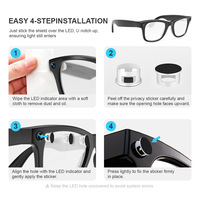 Accessoires pour lunettes Meta Ray-Ban, autocollant de protection solaire pour lunettes intelligentes Ray-Ban AI, modèle QD, fabriqué en Chine