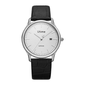 High Grade Leather Strap Steel Case Business Wristwatch Waterproof Mens Quartz <b>Watch</b> - Product Image 5