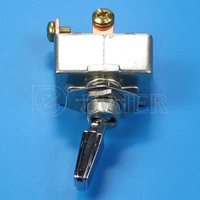 Interrupteur à bascule automobile Malictele12V 50A robuste ON/OFF 2 broches SPST chromé de qualité supérieure avec bornes à vis métalliques pour voiture