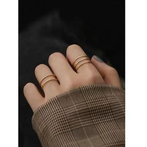 Xinfly Design Men and Women Popular 18K Solid Gold Simple <b>Plain</b> Circle Couple <b>Ring</b> - Product Image 4