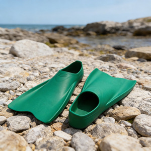 Silicone Swimming Fins Anti Slip Black PPTPE Material Diving Equipment Adult Use - Product Image 2
