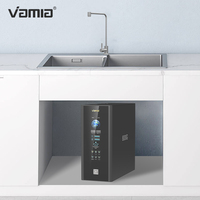 Système RO sous évier à haut débit 800 GPD, efficacité niveau 1, robinet en acier inoxydable 304, filtration en 3 étapes, protection contre les fuites