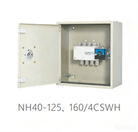 Interrupteur sectionneur Chint avec boîtier de distribution NH40-100/4CSWH 100A Triphasé Quatre positions 250A Sans prises