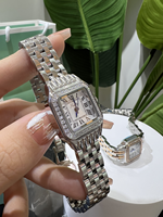 Montre à quartz de luxe Scottie 9683F pour femmes, nouvelle tendance élégante, bracelet en acier inoxydable jaune or, étanche, boîtier carré, Citizen