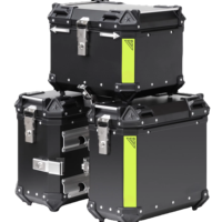 Top Case Moto en Alliage d'Aluminium 43L+39L, Accessoires pour Maxi-Scooter, Étanche, Démontage Rapide, Sacoches Latérales, Rénovation/Mise à Niveau