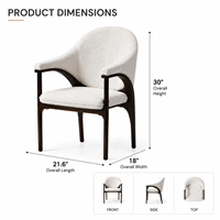 Chaise de salle à manger moderne en métal avec dossier incurvé, fauteuil sculptural de luxe pour projets de villas, hôtels et restaurants