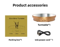 Plateau tournant électrique à 360 degrés de 16/25/32/40 cm, alimenté par batterie/USB, pour la photographie, le streaming en direct, la présentation de bijoux