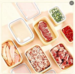 Rectangular <b>Plastic</b> Food Storage <b>Containers</b> Fridge Organizer Bins with Lids for Fruits Vegetables Kitchen Preservation - Product Image 2