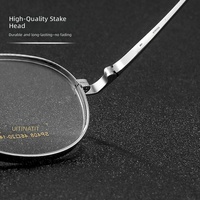Kacamata Pria Bingkai Titanium Murni Full Rim, Kompatibel dengan Resep Kacamata Tinggi, Ultra Ringan, Fleksibel, Ramah Lensa Tebal, Cocok untuk Bisnis