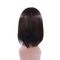 Perruque Bob en vrais cheveux brésiliens faite à la machine, dentelle transparente, cheveux humains naturels, très bon prix