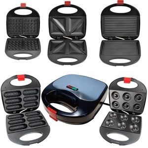 Máquina Eléctrica Multifuncional <span class=keywords><strong>para</strong></span> Hacer Sándwiches, Donuts, Pasteles y Desayunos con Calentamiento y Función <span class=keywords><strong>para</strong></span> Hacer Omelettes, Tamaño Grande - Product Image 1