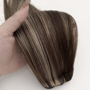 Wholesale Virgin Hair Manufacturers <b>Cheap</b> Natural Straight Blackdark Brownlight Brown Thick Machine Weft Hair <b>Extension</b> - Product Image 2