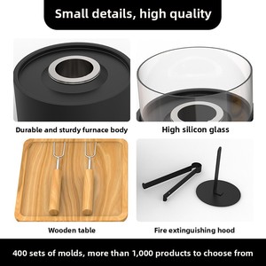 Stock Full Set Desktop Alcohol Fireplace Home Use Outdoor <strong>Indoor</strong> Portable Alcohol Stove Real <strong>Fire</strong> Heating Small Polished Finish - Product Image 3