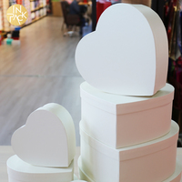 EN PACK carton blanc en forme de coeur boîtes à fleurs mariage saint valentin en gros personnalisé fête des mères emballage cadeau boîte en papier