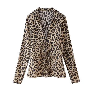 Camicetta Chic Vintage da <span class=keywords><strong>Donna</strong></span> <span class=keywords><strong>con</strong></span> Scollo a V e Volant, <span class=keywords><strong>Camicia</strong></span> Tinta Unita <span class=keywords><strong>con</strong></span> Lacci, Maniche Lunghe, Top Casual alla Moda per la Primavera, Taglia XL - Product Image 5