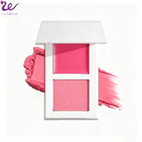 Palette de fards à joues 2-en-1 crème et poudre, ultra-légère, rose doux, glamour, waterproof, végane, personnalisable avec logo ODM, style jeune fille