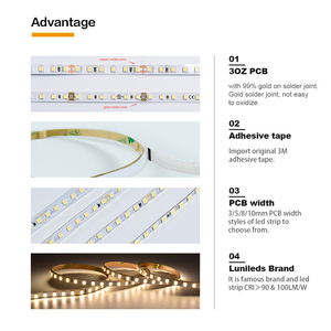 Tira de Luz LED SMD 2835 de Alto Brillo, Personalizada, de un Solo Color, 5000*10mm, 140led/m, con Recubrimiento Dorado PERFECT, Premium Lumileds - Product Image 5