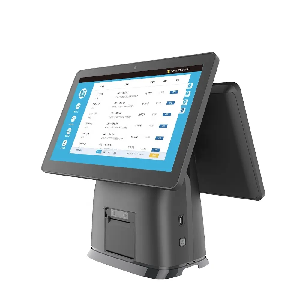 2021 new design restaurant tablet android pos terminal with printer