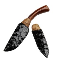 Couteau à griffes non affûté en obsidienne naturelle, pierre brute polie, modèle géométrique CSGO, artisanat chinois