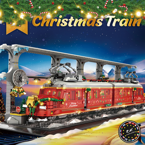 Set di Costruzioni per Bambini, Stazione Ferroviaria Natalizia con Luci LED, 2822 Pezzi, Giocattolo Puzzle per Ragazzi e Ragazze - Product Image 3