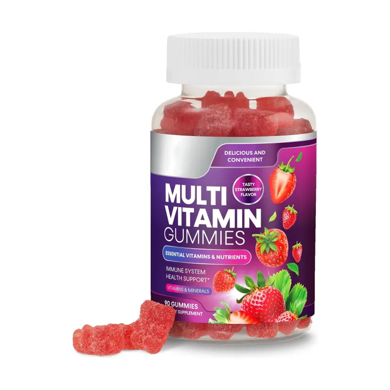 Kadınlar ve erkekler için Multivitamin Gummies günlük yetişkin sakızlı Multivitamin beslenme desteği ile 13 vitamin ve mineral