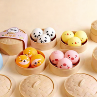 Jouets anti-stress en forme de bao bao vapeur TPR, jouets sensoriels apaisants à presser, jouets pour enfants, cadeaux de fête, vente en gros