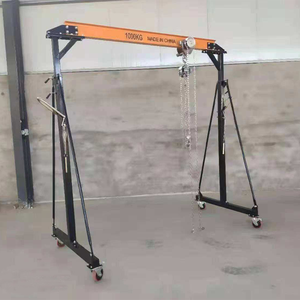 1T2T Direktlieferung ab Werk Hochwertiger Kleiner Mini Tragbarer Verstellbarer Mobiler Eisen-Portalkran - Product Image 4