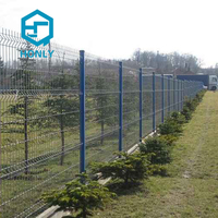 Clôture en treillis métallique soudé incurvé 3D écologique, cadre en fer revêtu de PVC, panneau carré de 2 m, design de portail, clôture, treillis, portails