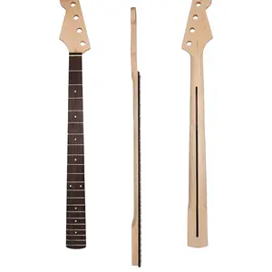 21 Frets Bolt On 38mm kemik somun doğa saten 4 dize kanada akçaağaç elektrik JB J bas gitar boyun gülağacı klavye ile