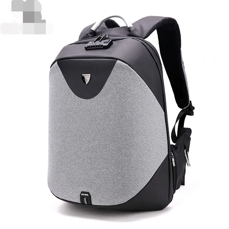 2021 USB Anti Theft sırt çantası Stereo bilgisayar sırt çantası 15 inç açık erkek öğrenci Schoolbag 3 haneli kilit