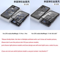 Coque de protection magnétique élastique en métal avec pare-chocs pour ZTE nubia RedMagic 11 11S Pro + Air Clear Frosted PC Lens Protector Back Cover