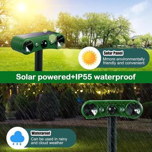Répulsif à ultrasons pour chats et porcs, à énergie <span class=keywords><strong>solaire</strong></span>, détecteur de mouvement PIR, 2 modes, étanche, <span class=keywords><strong>effaroucheur</strong></span> d'animaux sauvages - Product Image 5