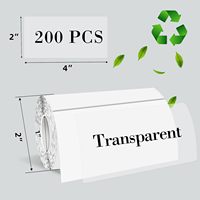Étiquettes thermiques transparentes autocollantes 2x4 pouces, autocollants transparents imperméables pour la création de logos