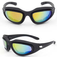 Lunettes de tir tactiques unisexes pour l'extérieur, 4 clips polarisés interchangeables multicolores, lunettes de cyclisme, protection des yeux, impression