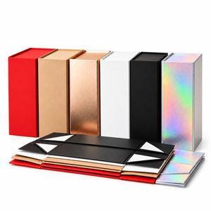 Caja Rígida Plegable de Lujo para Envío Plano, Caja de Regalo Colapsable con Múltiples Opciones de Papel en la Superficie - Product Image 1