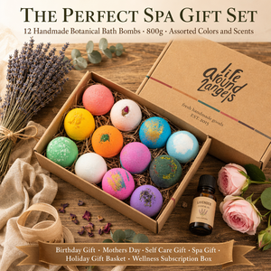 Ensemble de bombes de bain botaniques personnalisées faites à la main, 12 pièces, 800 g, assortiment de boules effervescentes colorées, hydratantes, relaxantes, aromatiques, boîte cadeau - Product Image 5
