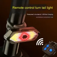 Lampes de poche LED, feu arrière de vélo en ABS pour vélo électrique, batterie rechargeable, étanche IPX5, 4 modes, télécommande sans fil, utilisation d'urgence