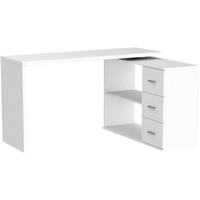 Bureau d'angle en L moderne avec bibliothèque, bureau d'ordinateur pour villa, approvisionnement pour le commerce extérieur transfrontalier